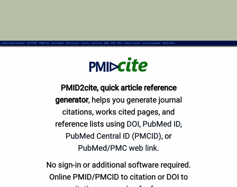Pmid2cite.com thumbnail