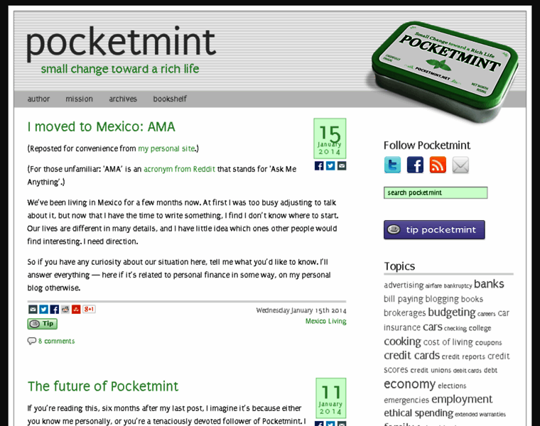 Pocketmint.net thumbnail