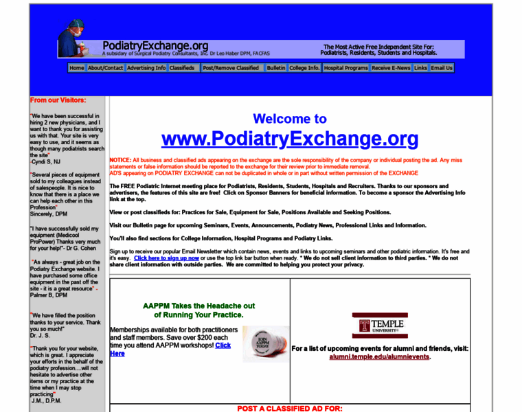 Podiatryexchange.org thumbnail