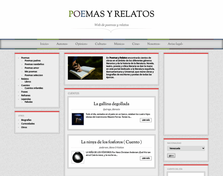 Poemasyrelatos.com thumbnail