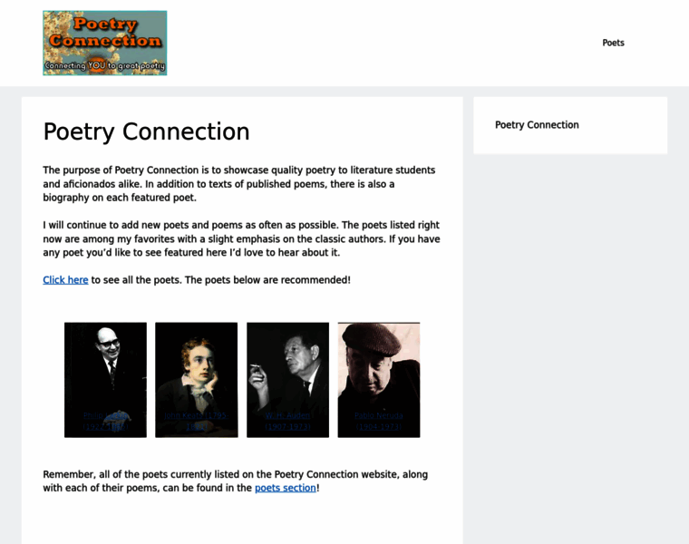 Poetryconnection.net thumbnail