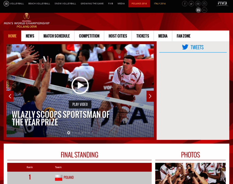 Poland2014.fivb.org thumbnail