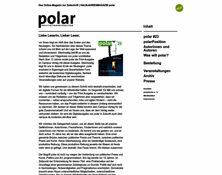 Polar-zeitschrift.de thumbnail