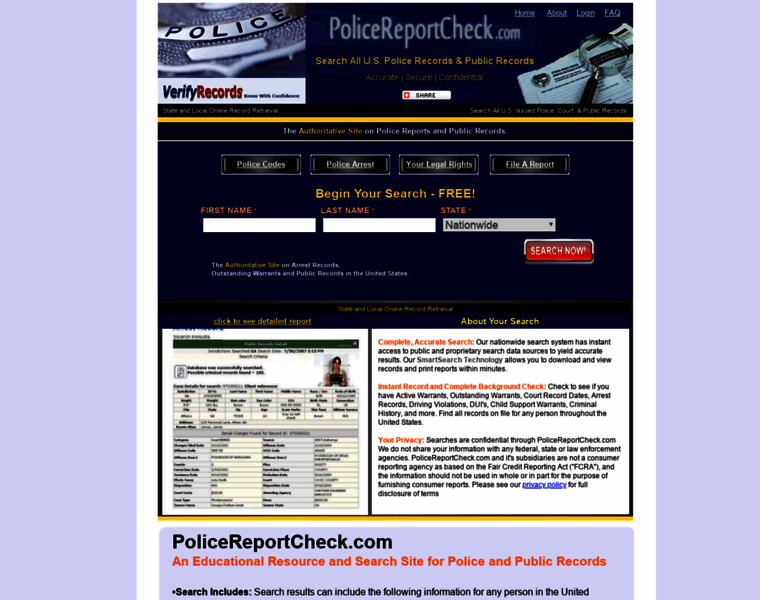 Policereportcheck.com thumbnail