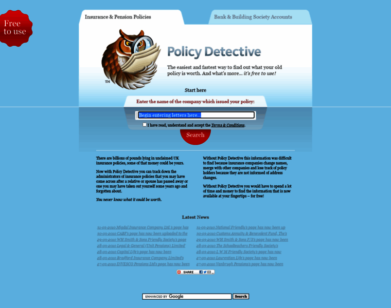 Policydetective.co.uk thumbnail