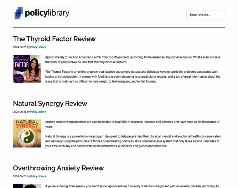 Policylibrary.com thumbnail