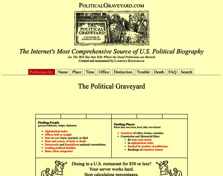 Politicalgraveyard.com thumbnail