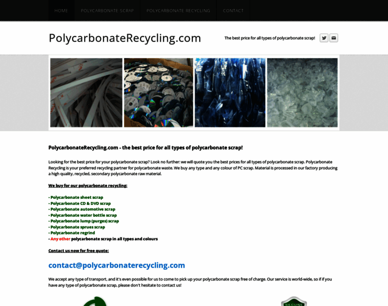 Polycarbonaterecycling.com thumbnail