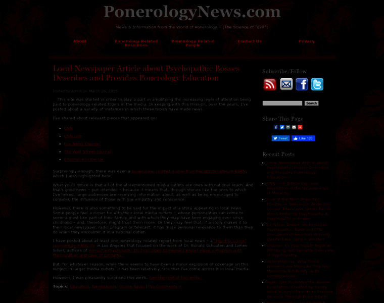 Ponerologynews.com thumbnail
