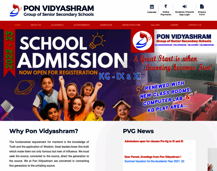 Ponvidyashram.in thumbnail