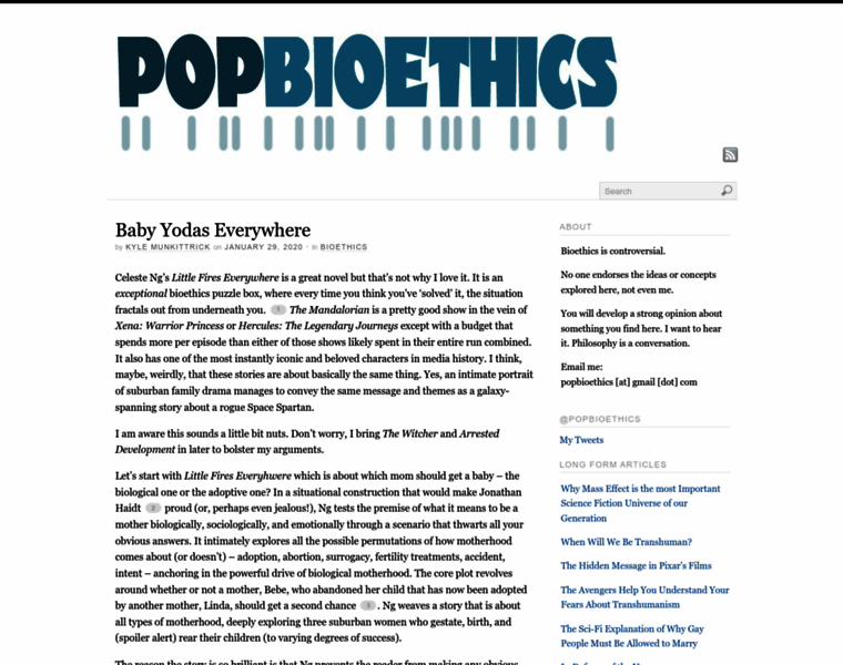 Popbioethics.com thumbnail