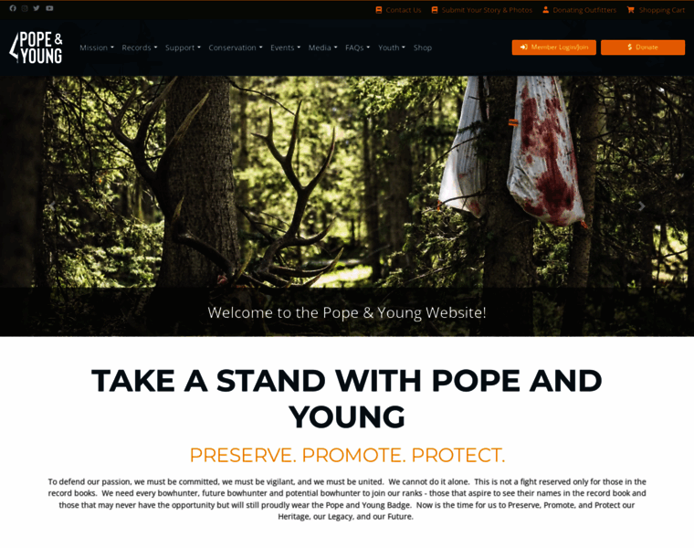 Pope-young.org thumbnail