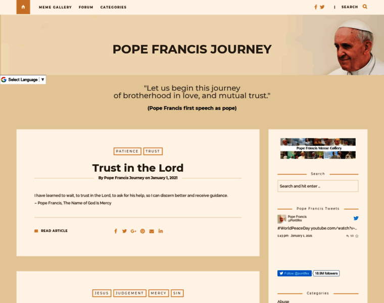 Popefrancisjourney.com thumbnail