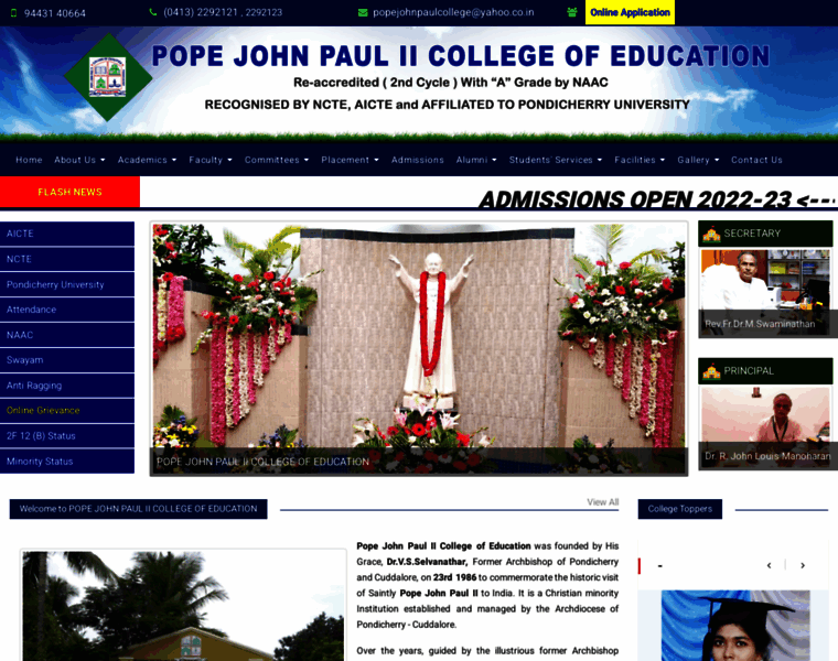 Popejohnpaulcollege.org thumbnail