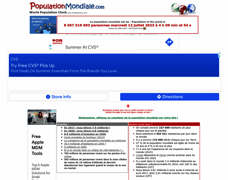 Populationmondiale.com thumbnail