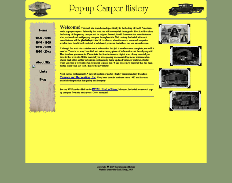 Popupcamperhistory.com thumbnail