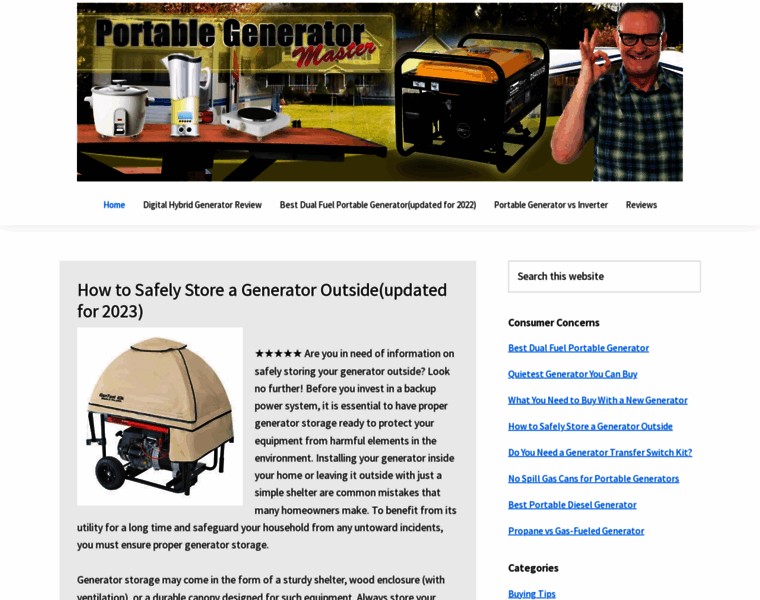 Portablegeneratormaster.com thumbnail