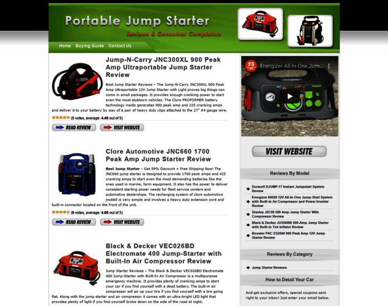 Portablejumpstarterreviews.com thumbnail