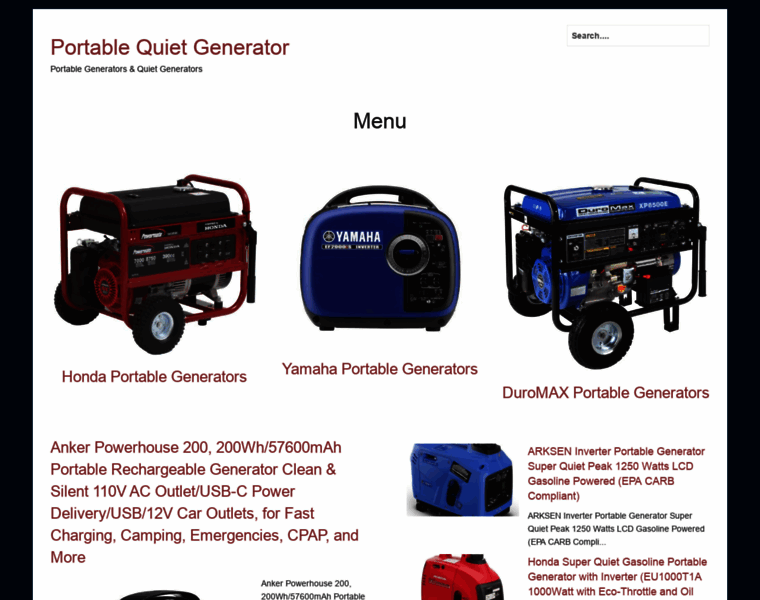 Portablequietgenerator.com thumbnail