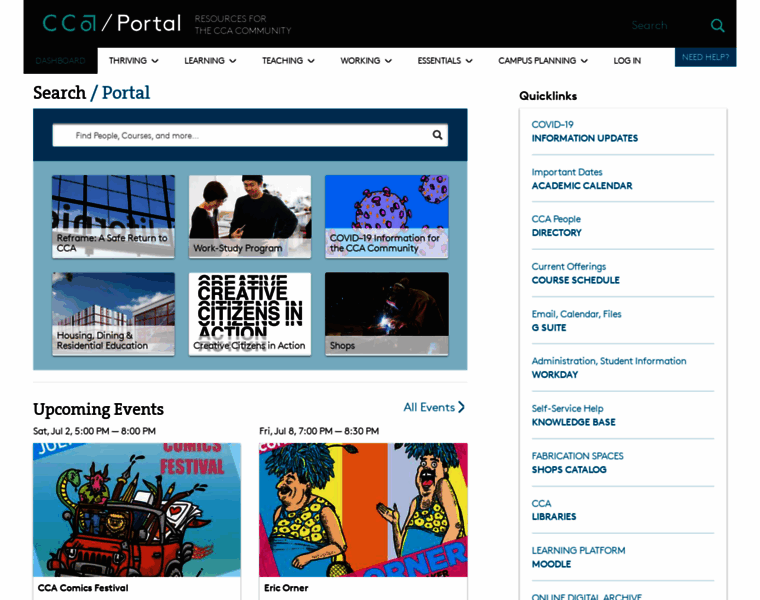 Portal.cca.edu thumbnail