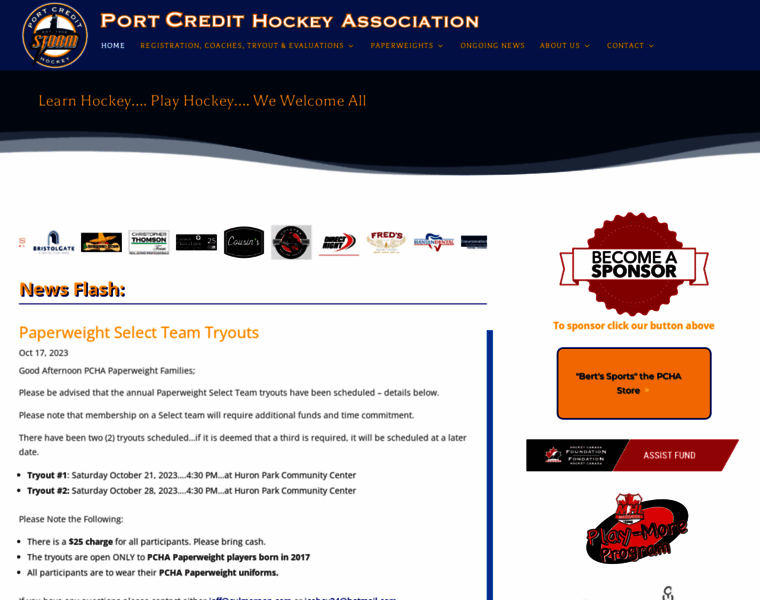 Portcredithockey.com thumbnail