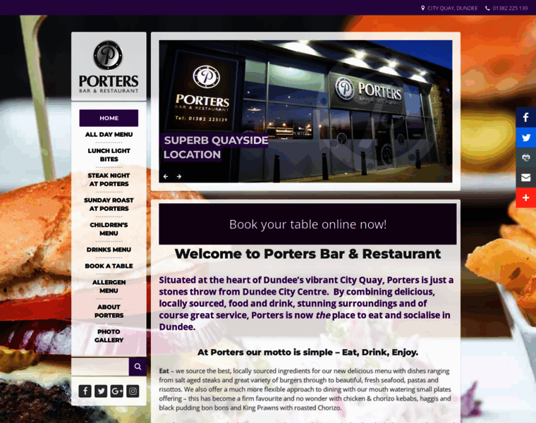 Portersbar-restaurant.com thumbnail