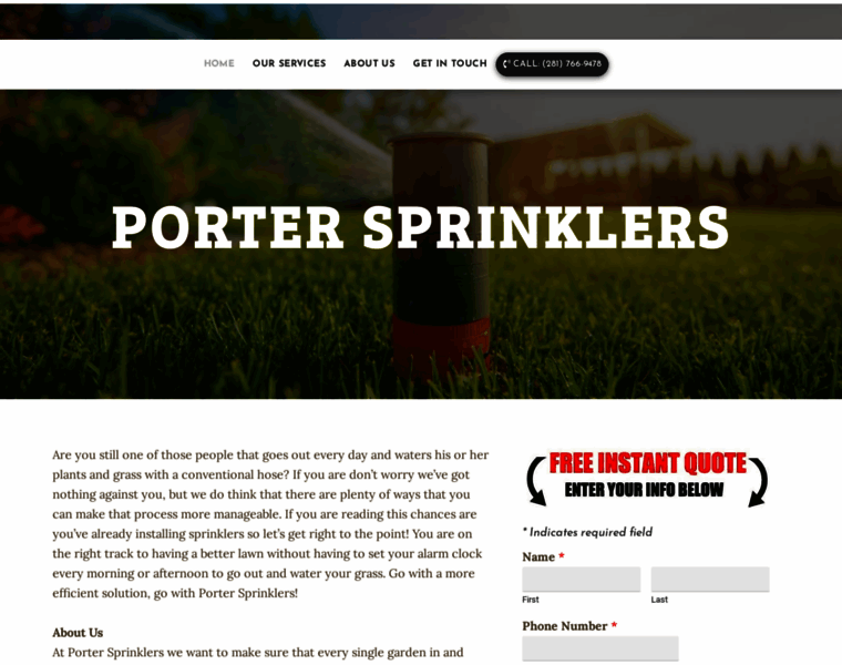 Portersprinklers.com thumbnail