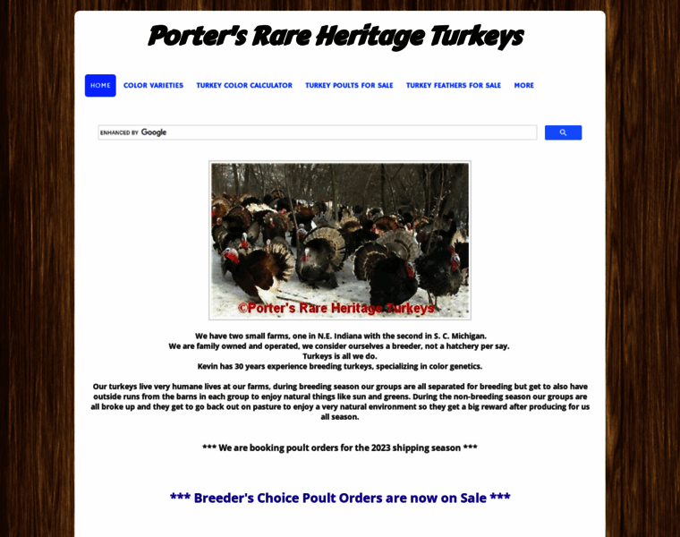 Porterturkeys.com thumbnail
