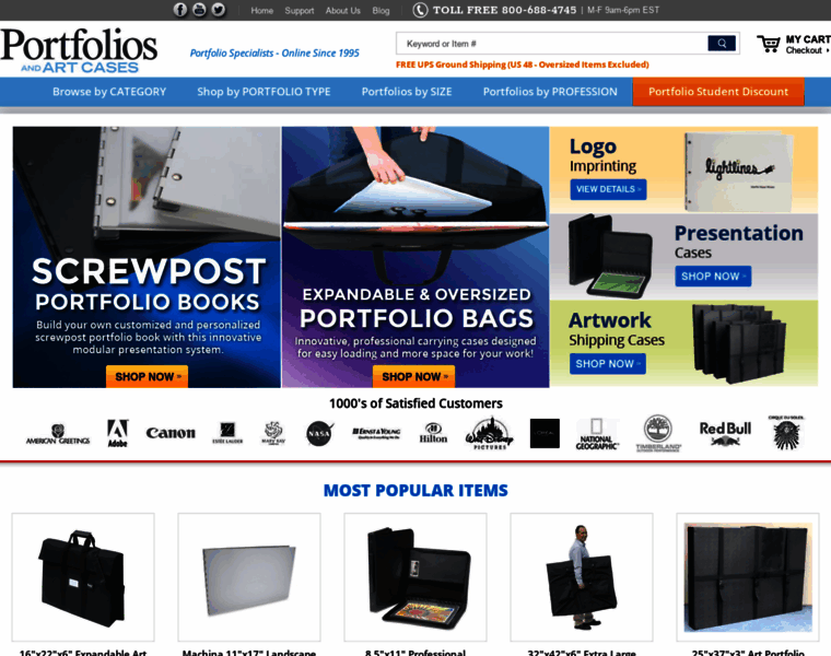 Portfolios-and-art-cases.com thumbnail