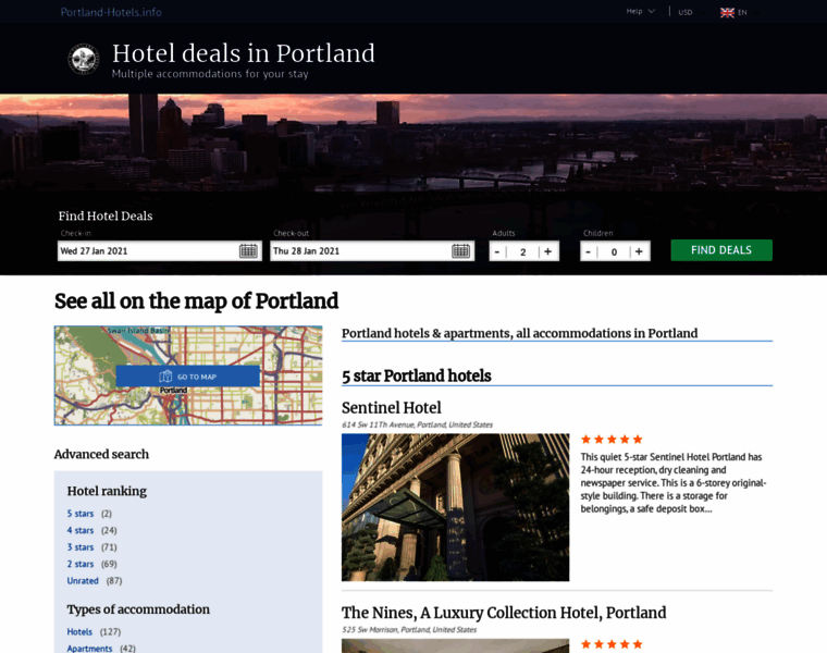 Portland-hotels.info thumbnail