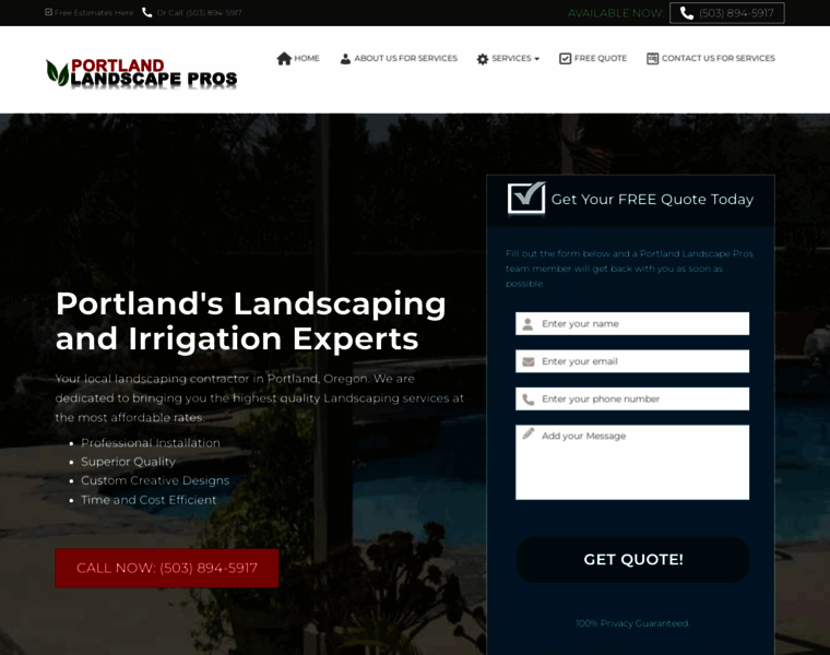 Portlandlandscapepros.com thumbnail