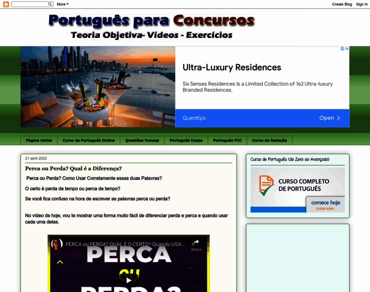 Portuguesconcurso.com thumbnail