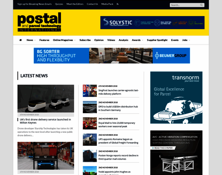 Postaltechnologyinternational.com thumbnail