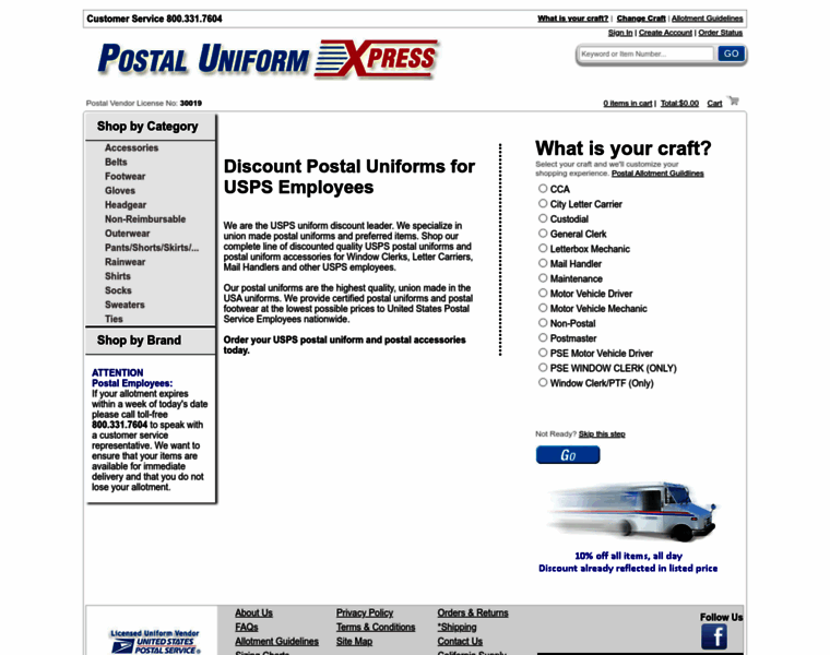 Postaluniformxpress.com thumbnail