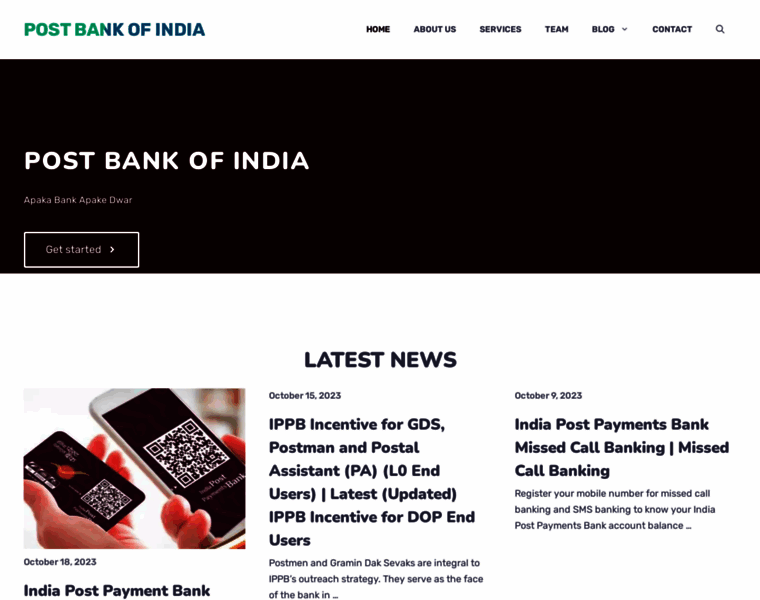 Postbankofindia.org thumbnail