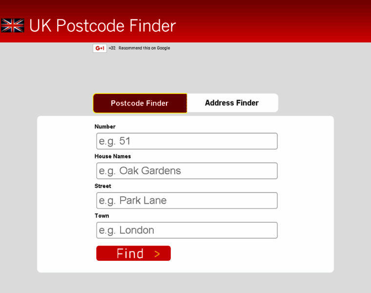 Postcode-finder.net thumbnail
