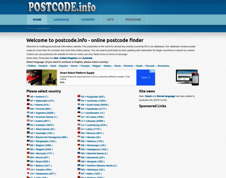 Postcode.info thumbnail