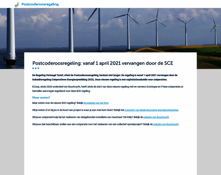 Postcoderoosregeling.nl thumbnail
