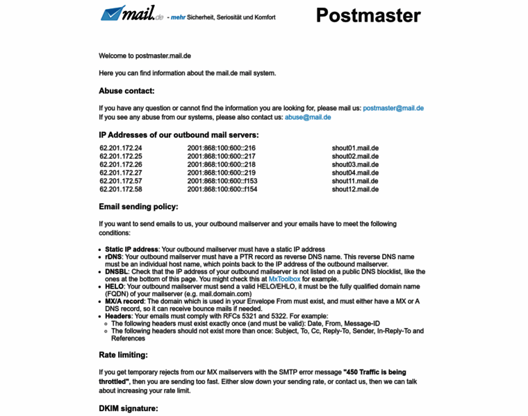 Postmaster.mail.de thumbnail