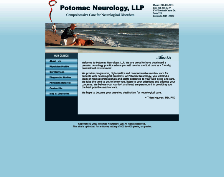 Potomacneurology.com thumbnail