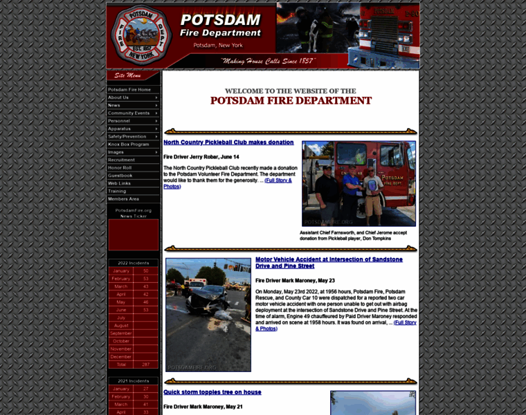 Potsdamfire.org thumbnail