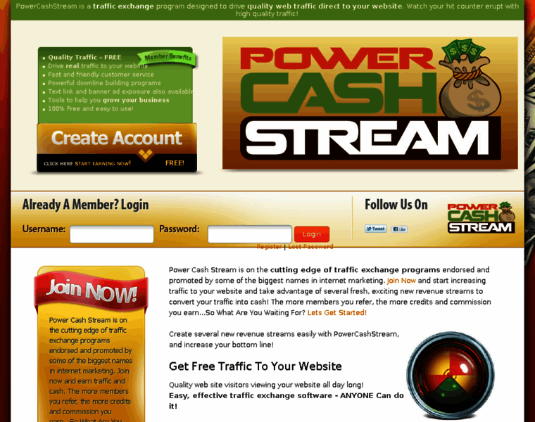 Powercashstream.com thumbnail