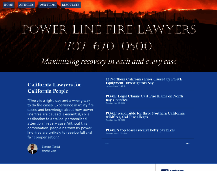 Powerlinefirelawyers.com thumbnail