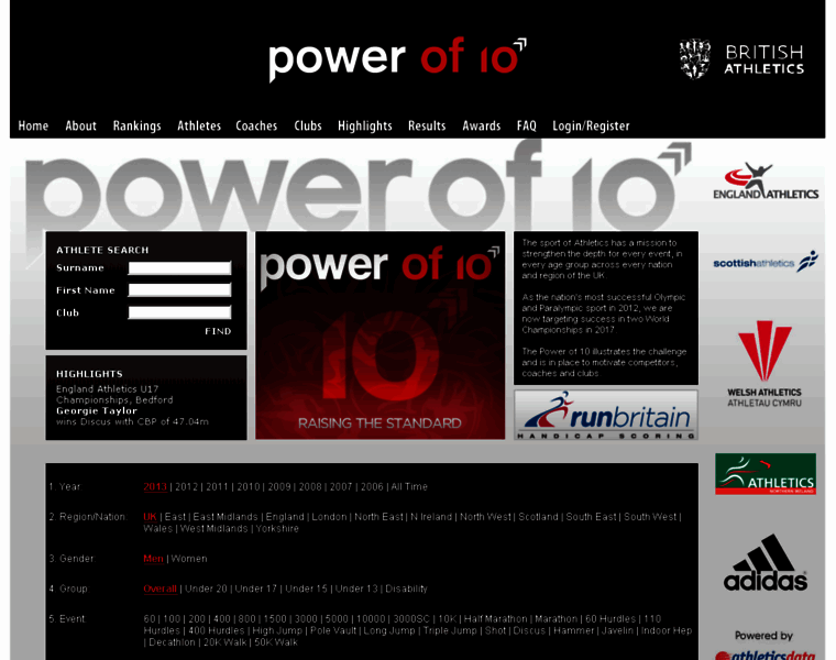 Powerof10.info thumbnail