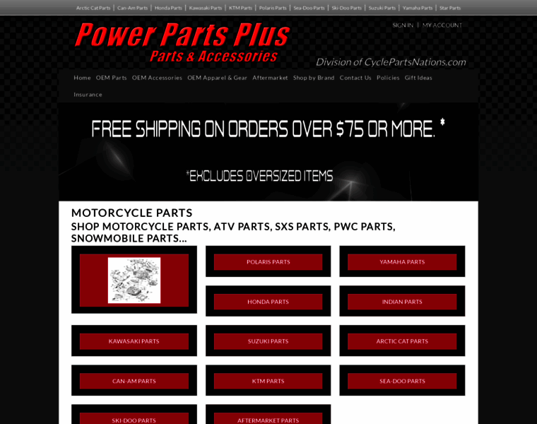 Powerpartsplus.com thumbnail