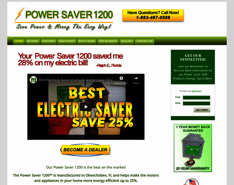 Powersaver1200.net thumbnail