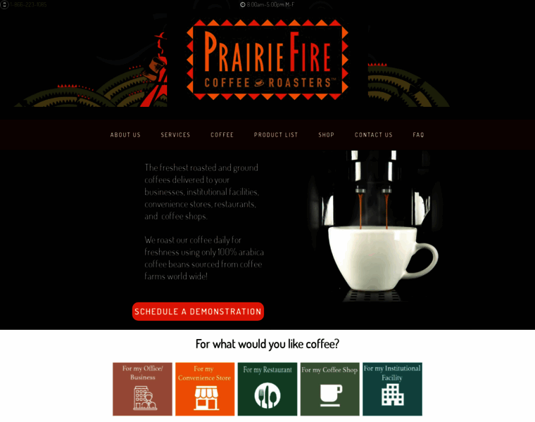 Prairiefirecoffee.com thumbnail