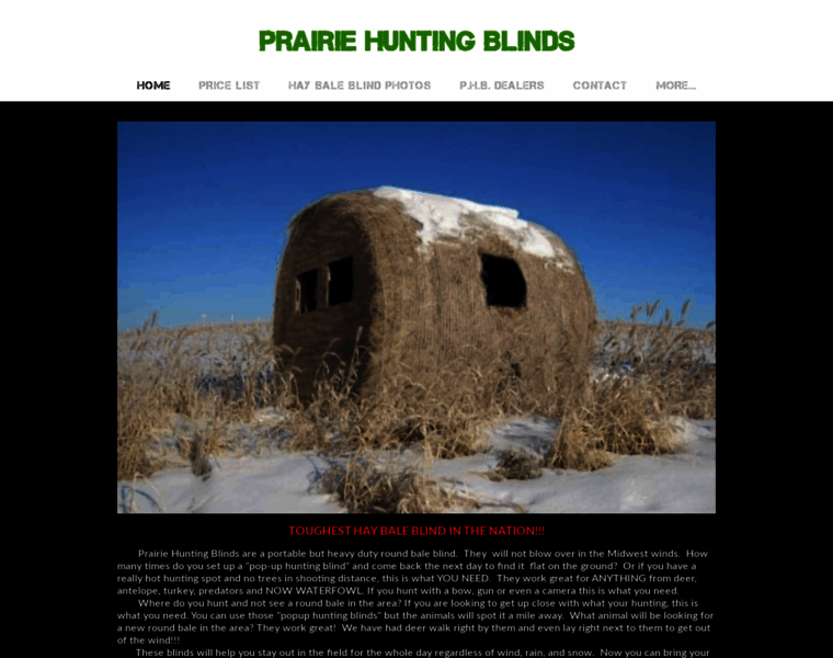 Prairiehuntingblinds.com thumbnail