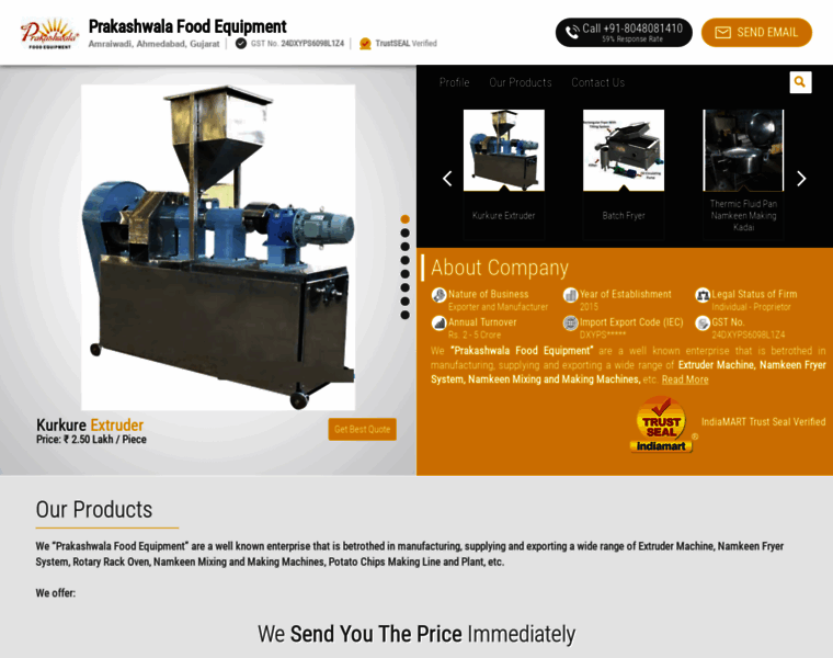 Prakashwalafoodequipment.com thumbnail Prakashwalafoodequipment.com thumbnail