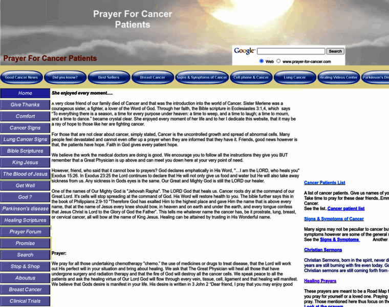 Prayer-for-cancer.com thumbnail